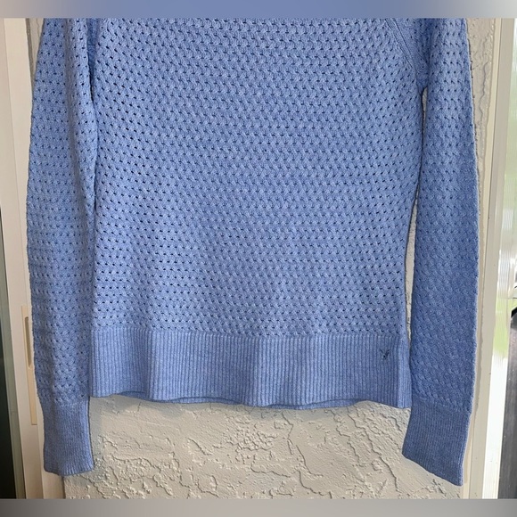 American Eagle Outfitters Blue Crew Neck Sweater - Picture 3 of 9
